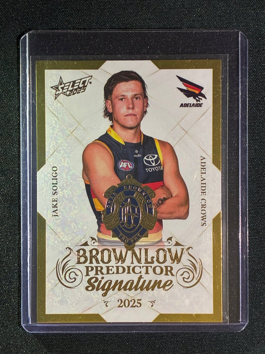 2025 Select Footy Stars JAKE SOLIGO Brownlow Predictor Signature Gold 044/220 #4