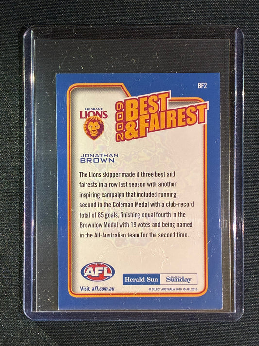 2010 Herald Sun AFL JONATHAN BROWN 2009 Best & Fairest Gold #2