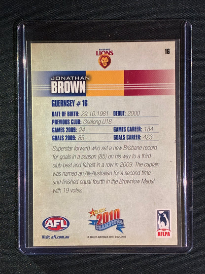 2010 Select Champions JONATHAN BROWN Base Signature Auto IP #16