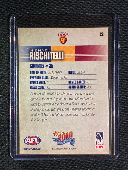 2010 Select Champions MICHAEL RISCHITELLI Base Signature Auto IP #22