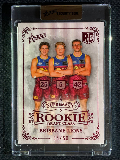 2025 Select Supremacy BRISBANE LIONS 2024 Rookie Draft Class 34/50 #2 LEVI ASHCROFT