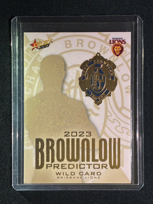 2023 Select Footy Stars BRISBANE LIONS WILD CARD Brownlow Predictor Gold 246/260 #10
