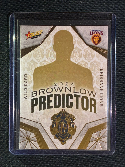 2024 Select Footy Stars BRISBANE LIONS WILD CARD Brownlow Predictor Gold 142/315 #12