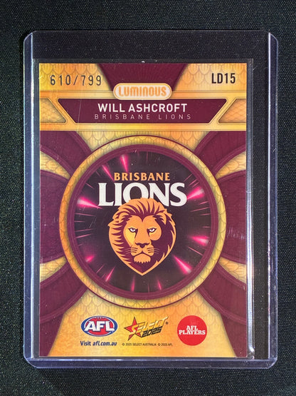2025 Select Footy Stars WILL ASHCROFT Luminous Dragon Scales 610/799 #15