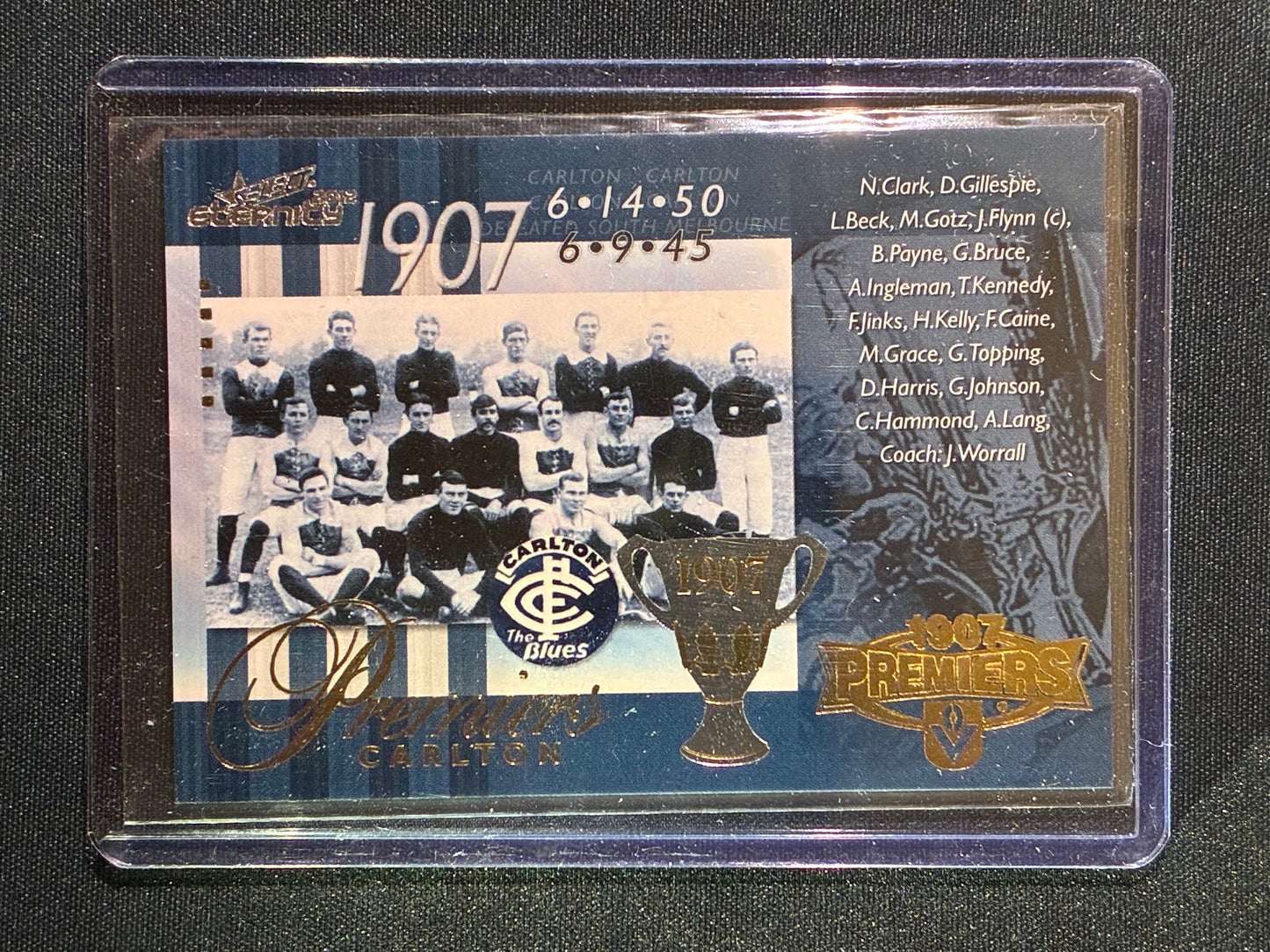 2012 Select Eternity CARLTON BLUES 1907 Premiers Commemorative 082/400 #86