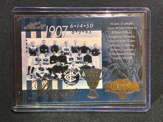 2012 Select Eternity CARLTON BLUES 1907 Premiers Commemorative 082/400 #86