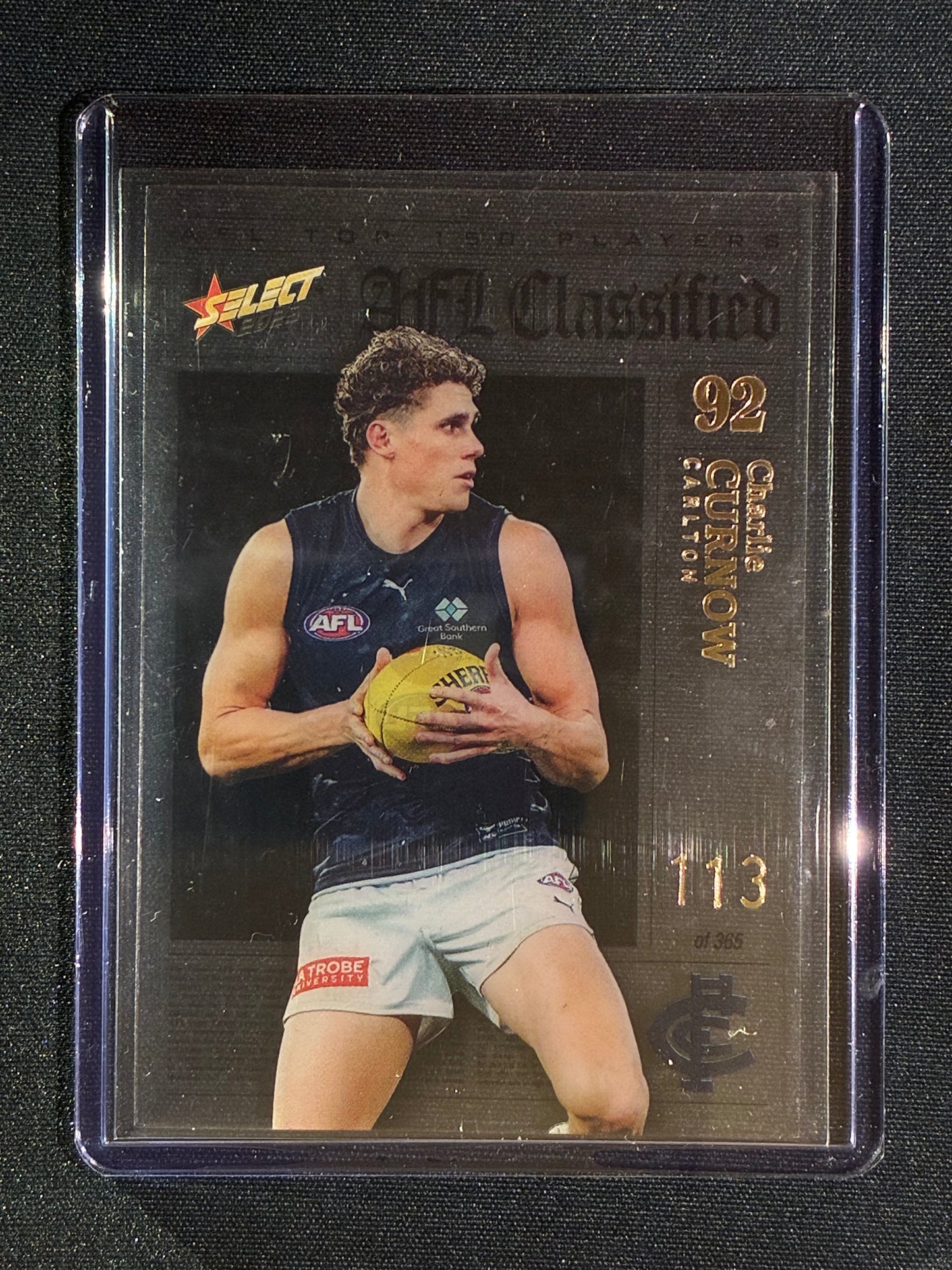 2023 Select Footy Stars CHARLIE CURNOW AFL Classified Acetate 113/365 #92