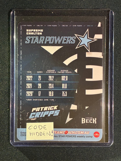 2023 Teamcoach PATRICK CRIPPS Star Powers Supreme Team #11