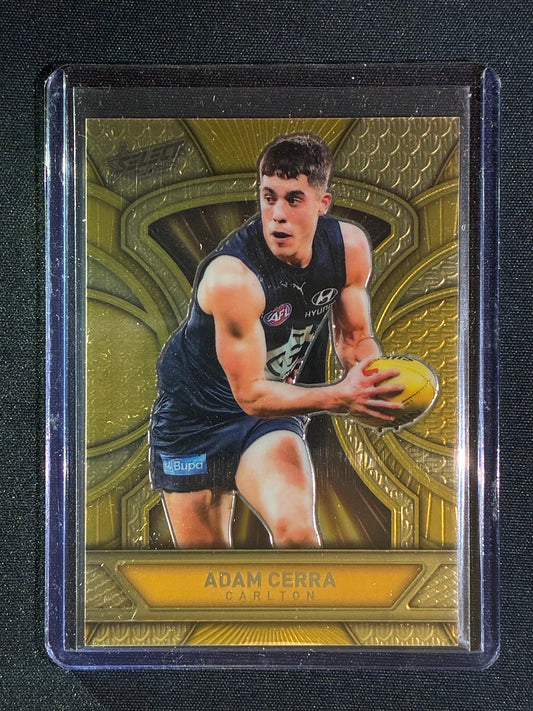 2025 Select Footy Stars ADAM CERRA Luminous Dragon Scales Refractor Gold 361/399 #26