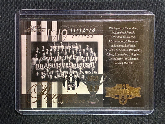 2012 Select Eternity COLLINGWOOD MAGPIES 1919 Premiers Commemorative 367/400 #78