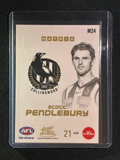 2022 Select Optimum SCOTT PENDLEBURY Matrix Platinum Portraits 21/80 #24