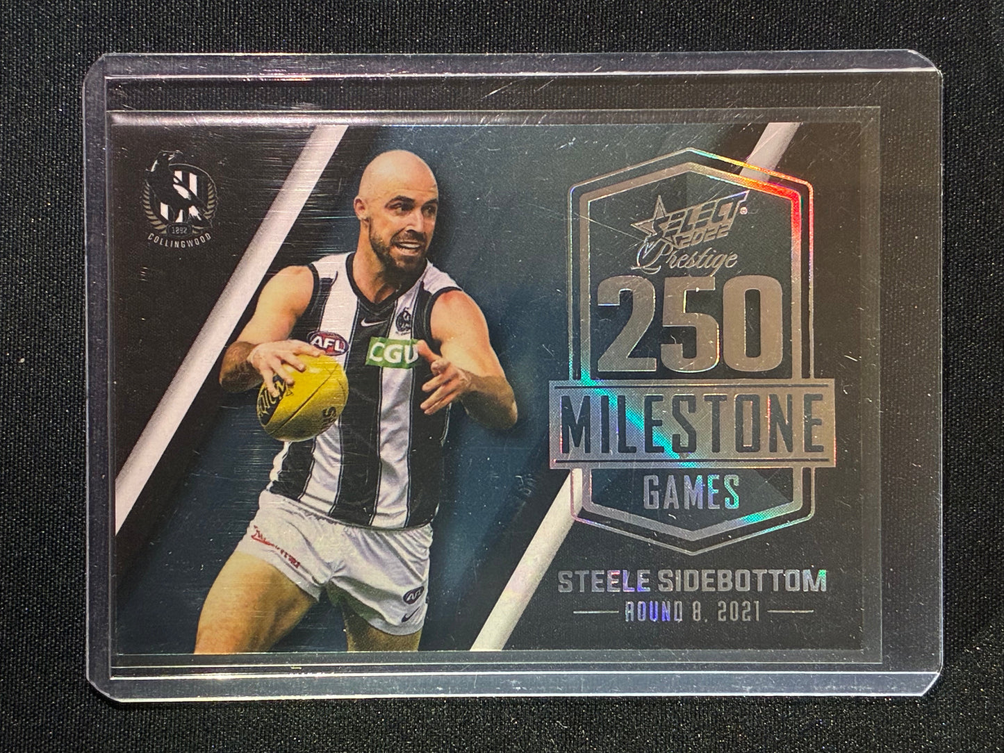 2022 Footy Stats Prestige STEELE SIDEBOTTOM 250 Milestone Games Platinum 004/195 #14