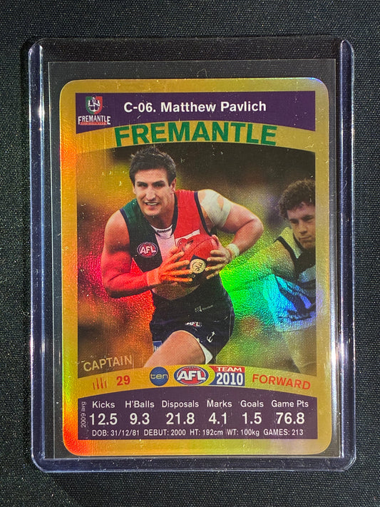 2010 Teamcoach MATTHEW PAVLICH Captain Gold #6