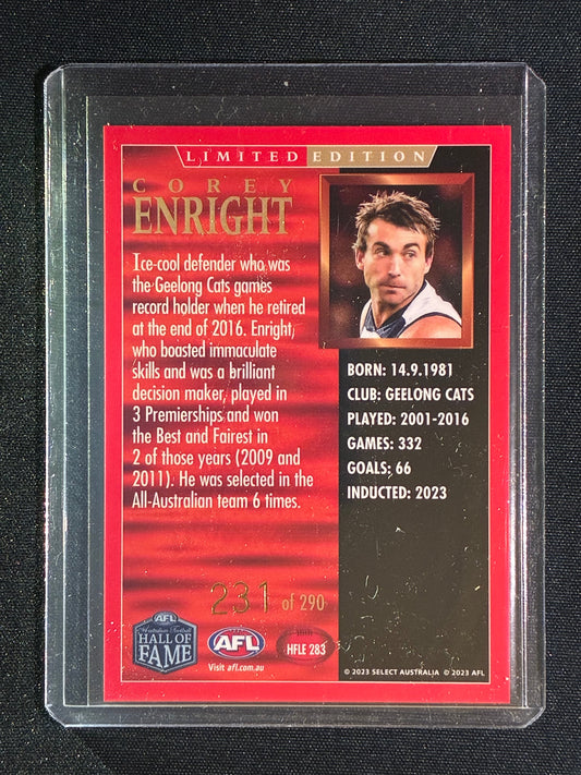 2023 Select Legacy COREY ENRIGHT Hall of Fame Limited Edition 231/290 #283