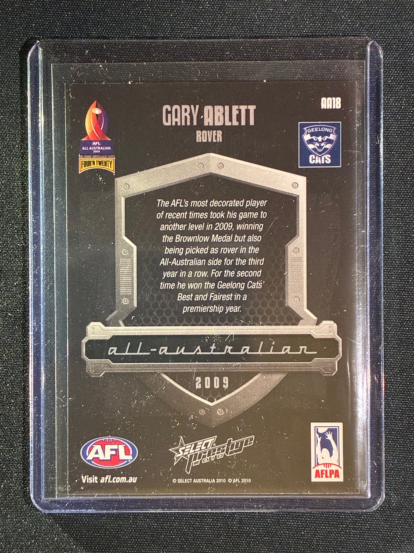 2010 Select Prestige GARY ABLETT 2009 All-Australian #18