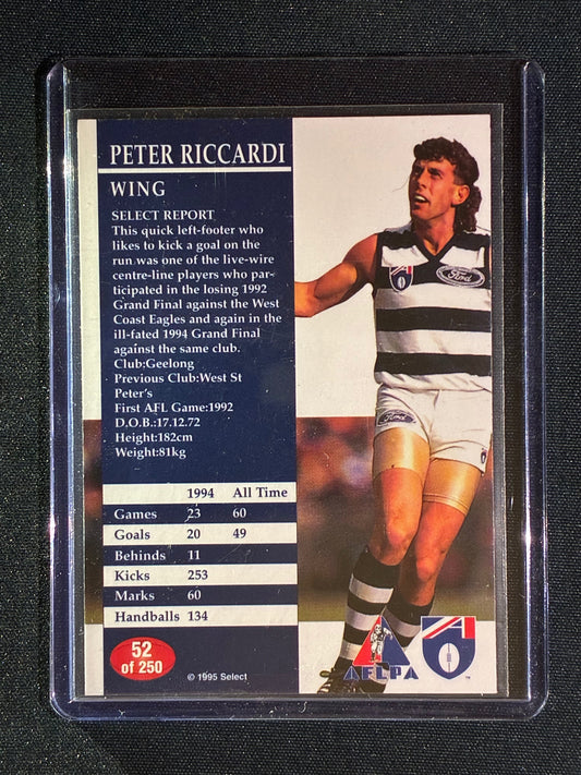 1995 Select PETER RICCARDI Base Signature Auto IP #52