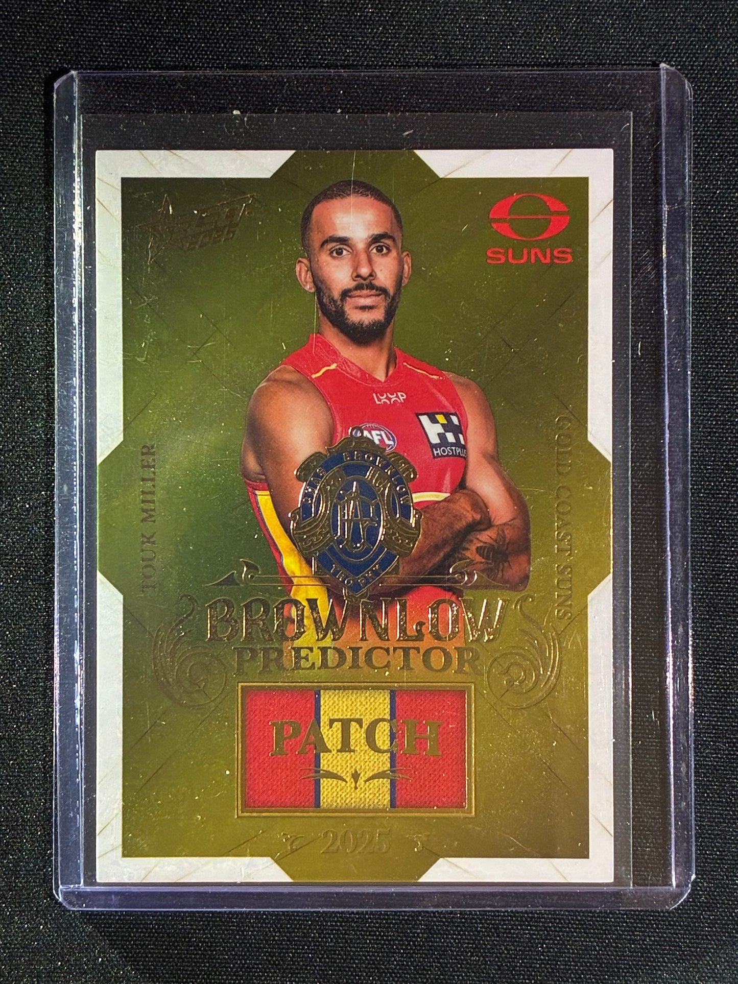 2025 Select Footy Stars TOUK MILLER Brownlow Predictor Patch Gold 182/220 #43