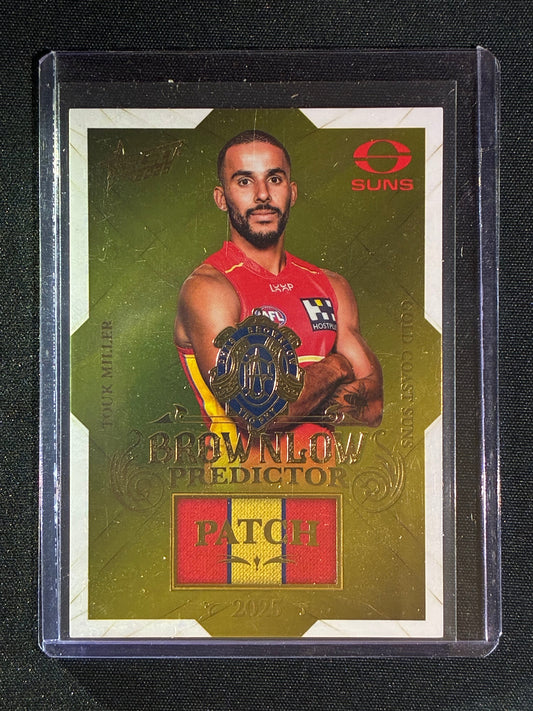 2025 Select Footy Stars TOUK MILLER Brownlow Predictor Patch Gold 182/220 #43