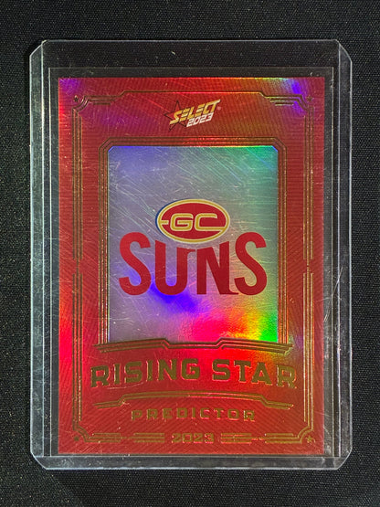 2023 Select Footy Stars GOLD COAST SUNS Rising Star Predictor Gold 175/260