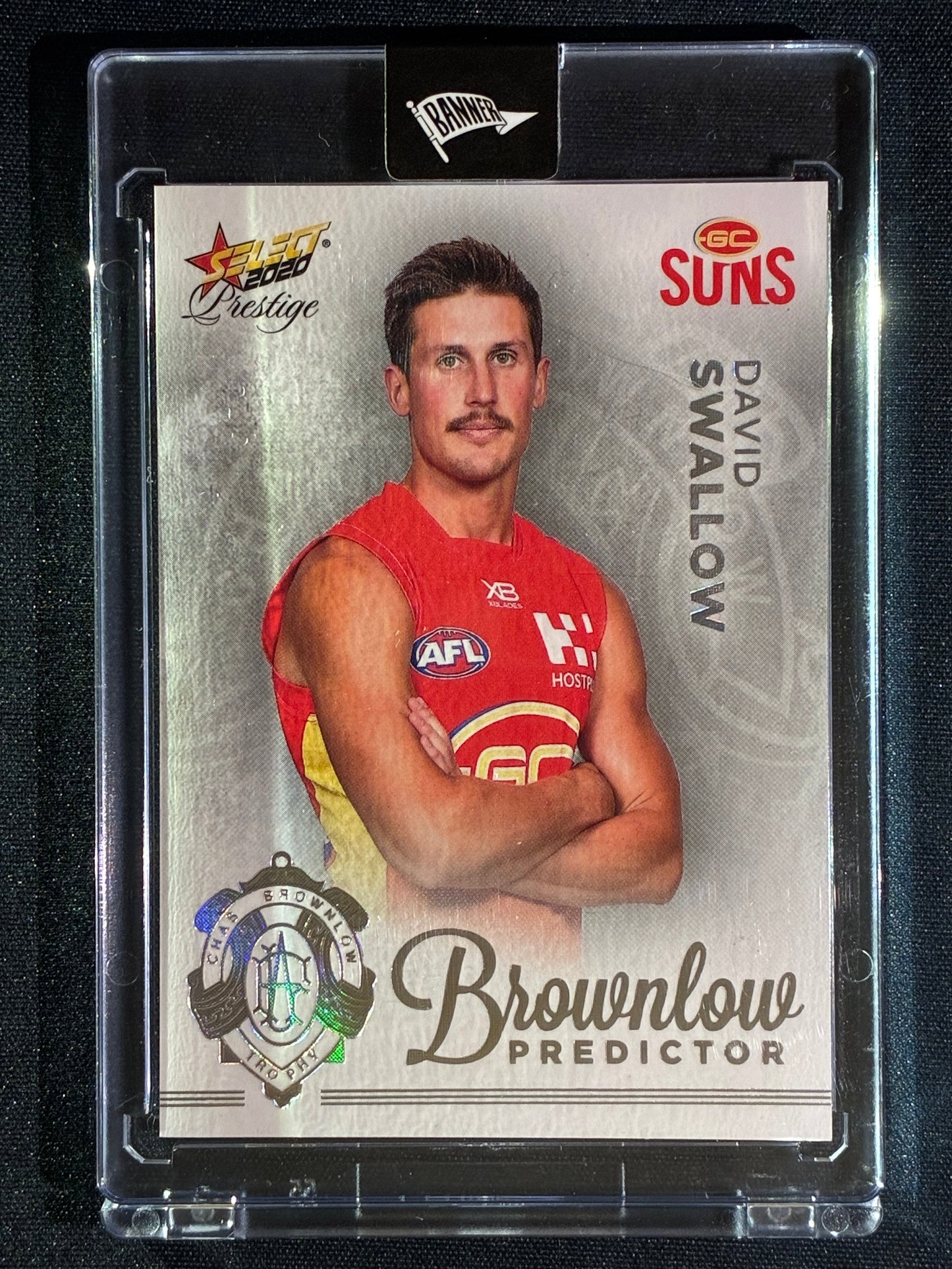 2020 Select Footy Stars Prestige DAVID SWALLOW Brownlow Predictor Platinum 041/60 #17