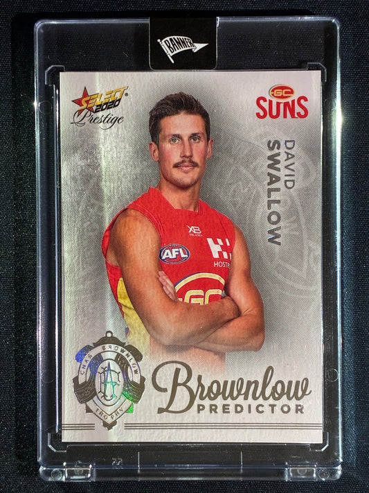 2020 Select Footy Stars Prestige DAVID SWALLOW Brownlow Predictor Platinum 041/60 #17