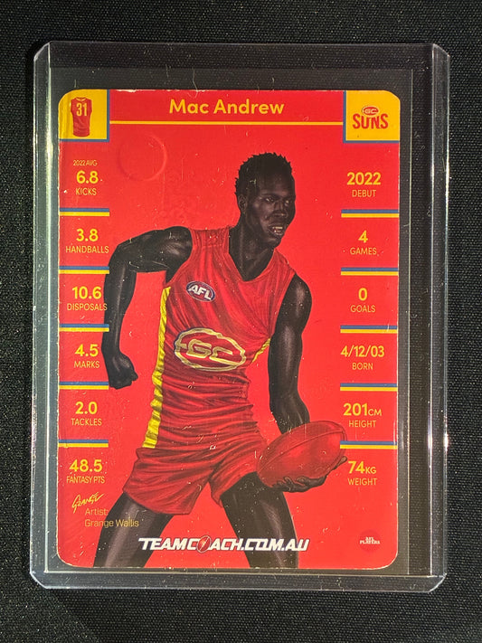 2023 Teamcoach MAC ANDREW Rookie Wildcard #8