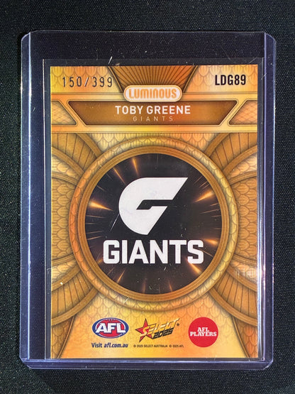 2025 Select Footy Stars TOBY GREENE Luminous Dragon Scales Gold Refractor 150/399 #89