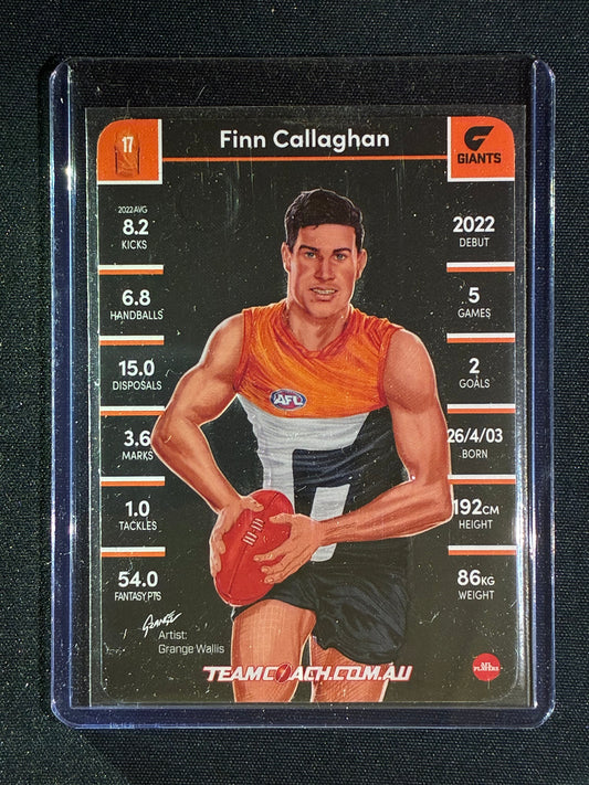 2023 Teamcoach FINN CALLAGHAN Rookie Wildcard #9