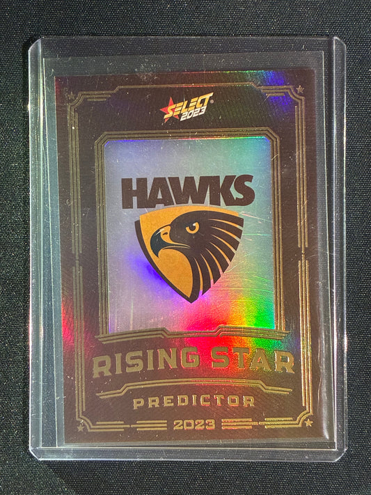 2023 Select Footy Stars HAWTHORN HAWKS Rising Star Predictor Gold 039/260