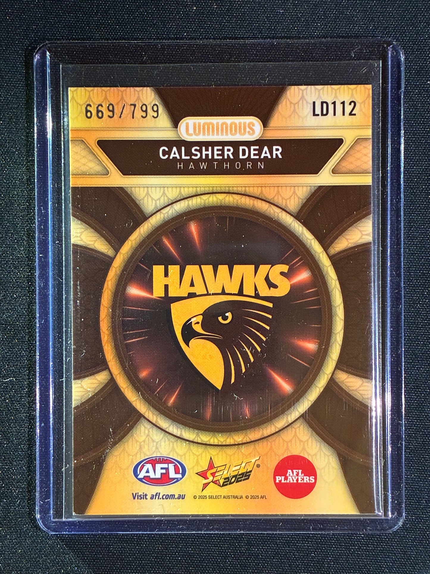 2025 Select Footy Stars CALSHER DEAR Luminous Dragon Scales 669/799 #112