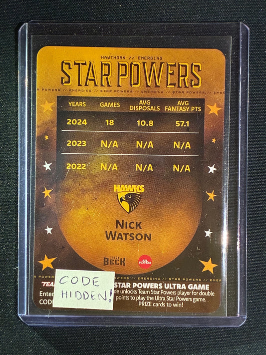 2025 Teamcoach NICK WATSON Star Powers Titan Team SP #50