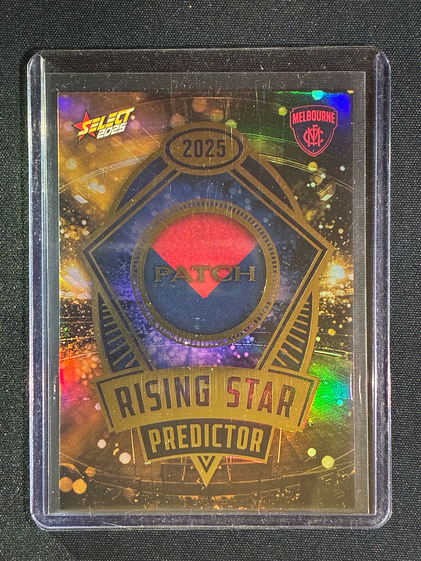 2025 Select Footy Stars MELBOURNE DEMONS Rising Star Predictor Patch Gold 129/220