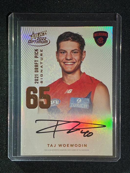 2022 Select Optimum TAJ WOEWODIN 2021 Draft Pick Signature Copper Bronze 143/170 #65
