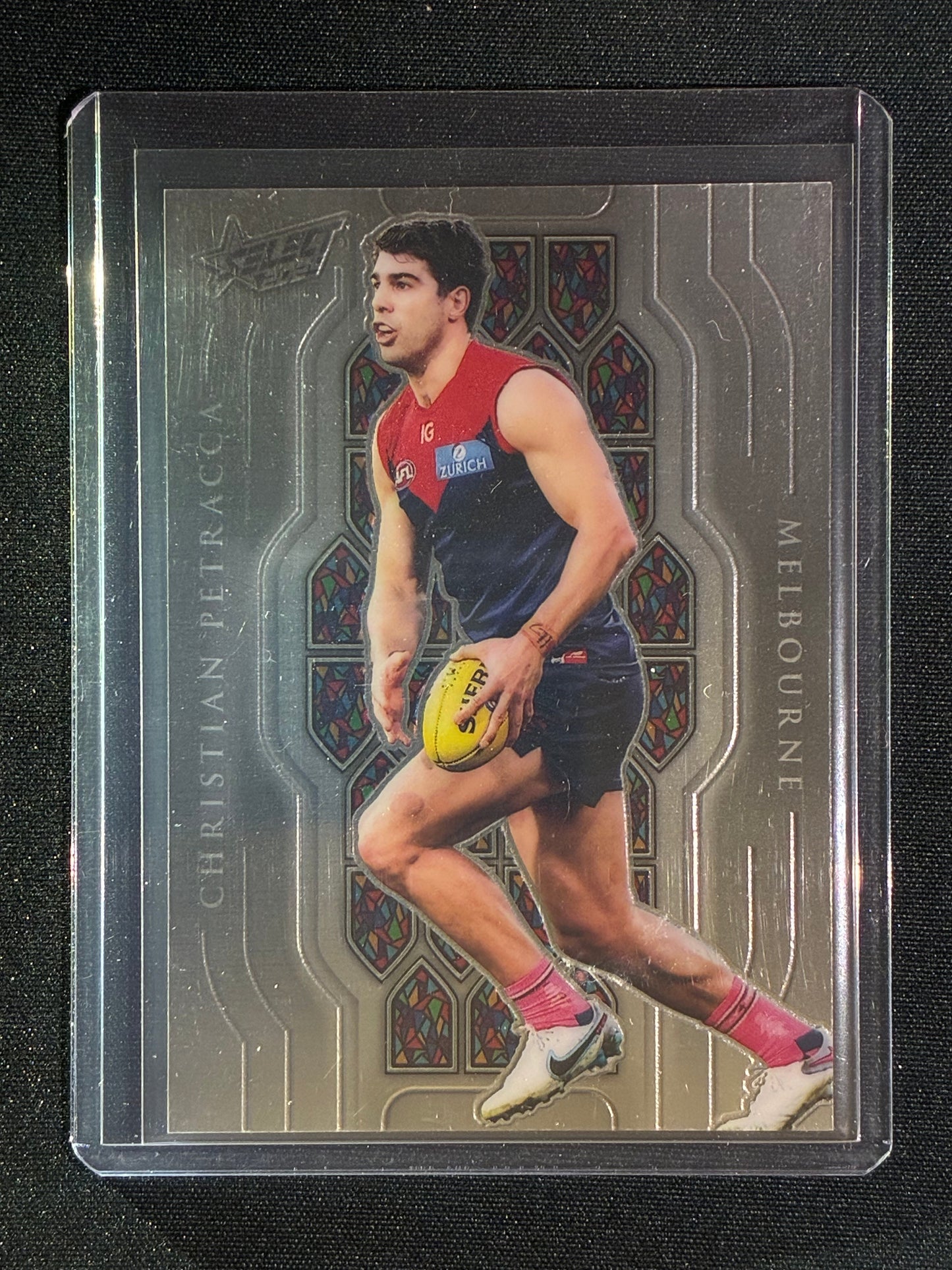 2024 Select Footy Stars CHRISTIAN PETRACCA Luminous Myriad Stained Glass 16/99 #22
