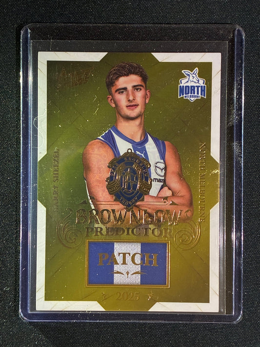 2025 Select Footy Stars HARRY SHEEZEL Brownlow Predictor Patch Gold 152/220 #58