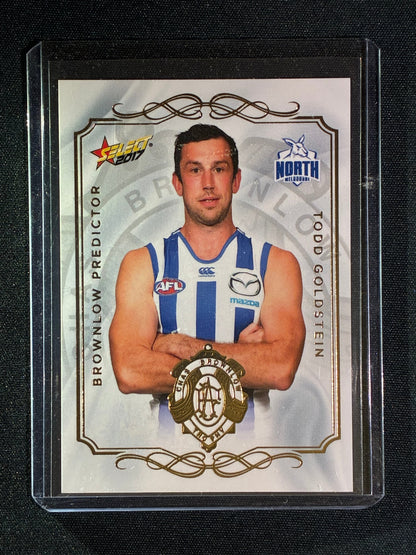 2017 Select Footy Stars TODD GOLDSTEIN Brownlow Predictor Gold 035/275 #92
