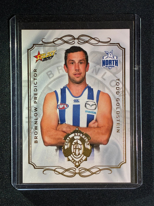 2017 Select Footy Stars TODD GOLDSTEIN Brownlow Predictor Gold 035/275 #92