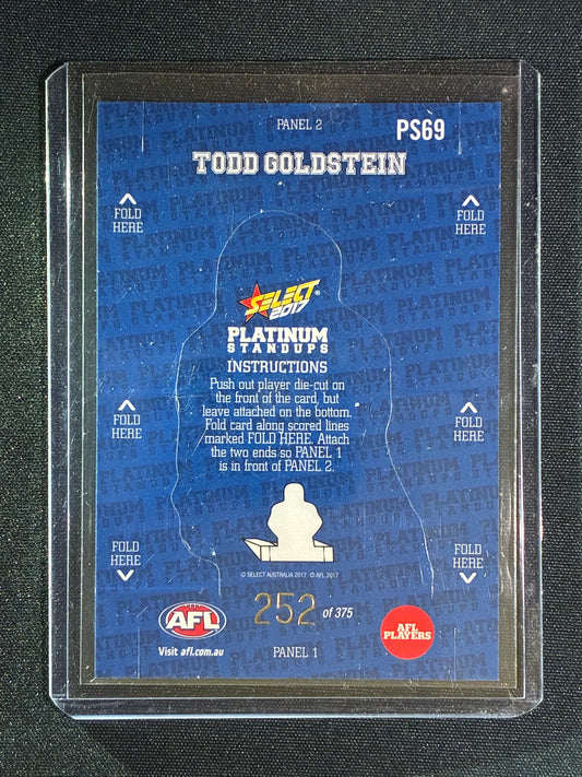 2017 Select Footy Stars TODD GOLDSTEIN Platinum Standups 252/375 #69