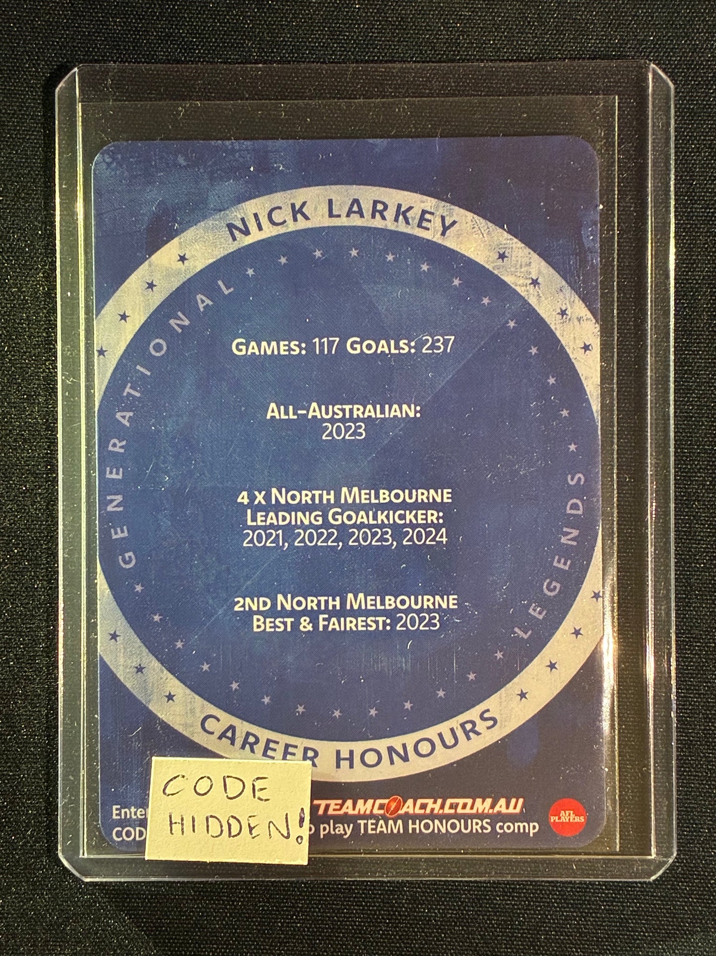 2025 Teamcoach NICK LARKEY Generational Legends #12