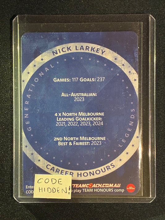 2025 Teamcoach NICK LARKEY Generational Legends #12