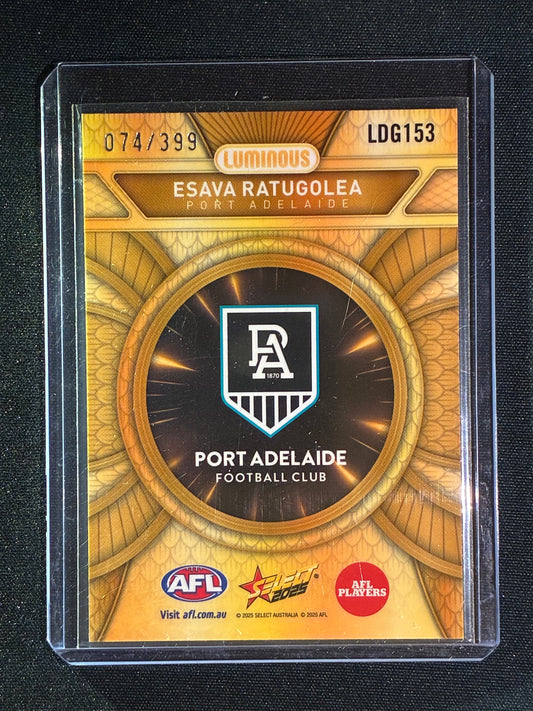 2025 Select Footy Stars ESAVA RATUGOLEA Luminous Dragon Scales Gold Refractor 074/399 #153
