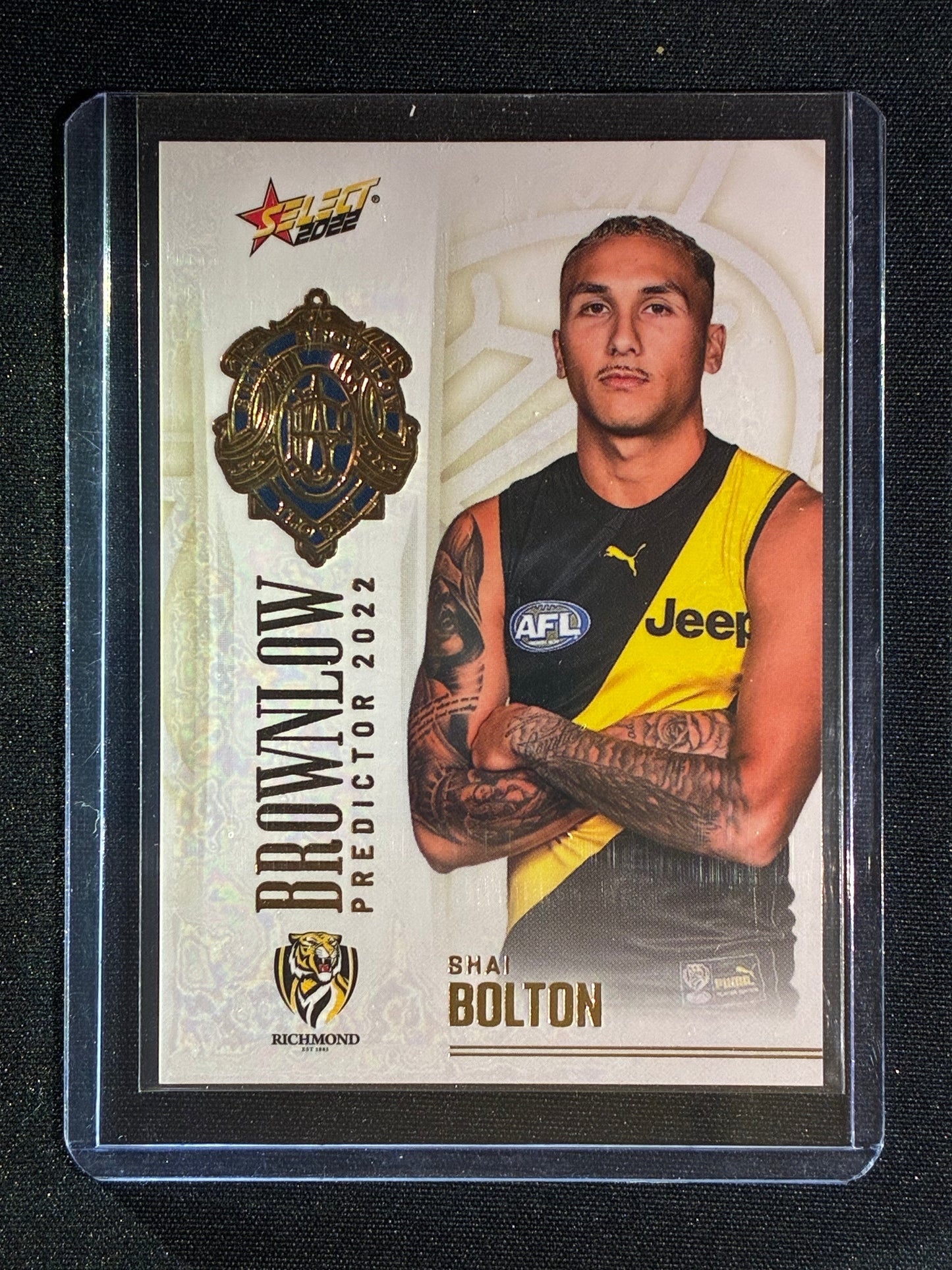 2022 Select Footy Stars SHAI BOLTON Brownlow Predictor Gold 155/185 #79