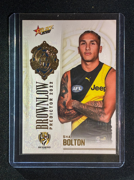 2022 Select Footy Stars SHAI BOLTON Brownlow Predictor Gold 155/185 #79