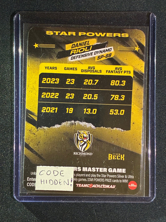 2024 Teamcoach DANIEL RIOLI Star Powers Defensive Dynamo Team SP #68