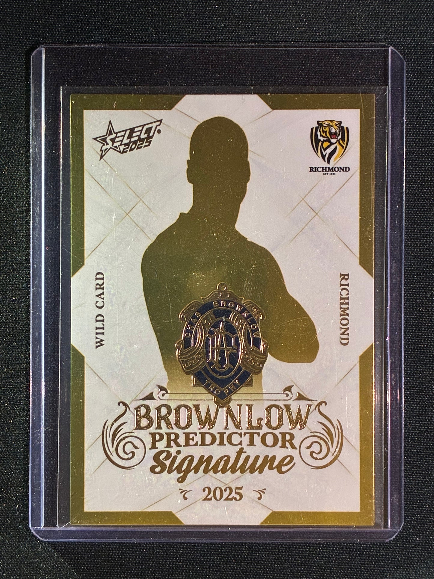 2025 Select Footy Stars RICHMOND TIGERS WILDCARD Brownlow Predictor Signature Gold 176/220