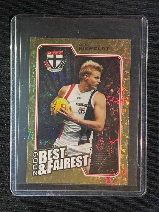 2010 Herald Sun AFL NICK RIEWOLDT 2009 Best & Fairest Gold #13