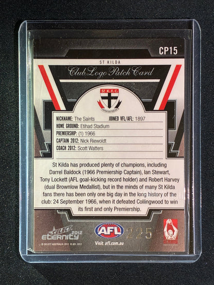 2012 Select Eternity NICK RIEWOLDT Club Logo Patch Card 225/400 #15