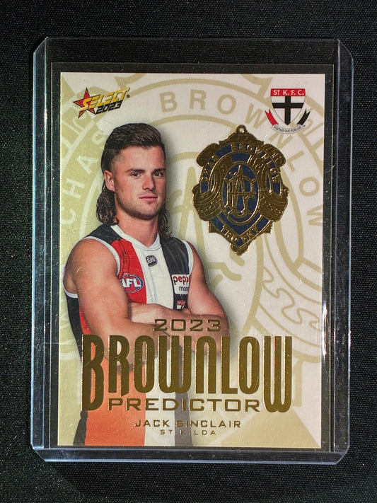 2023 Select Footy Stars JACK SINCLAIR Brownlow Predictor Gold 072/260 #73