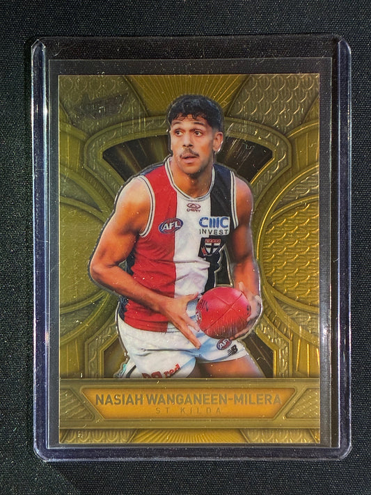 2025 Select Footy Stars NASIAH WANGANEEN-MILERA Luminous Dragon Scales Gold Refractor 347/399 #177