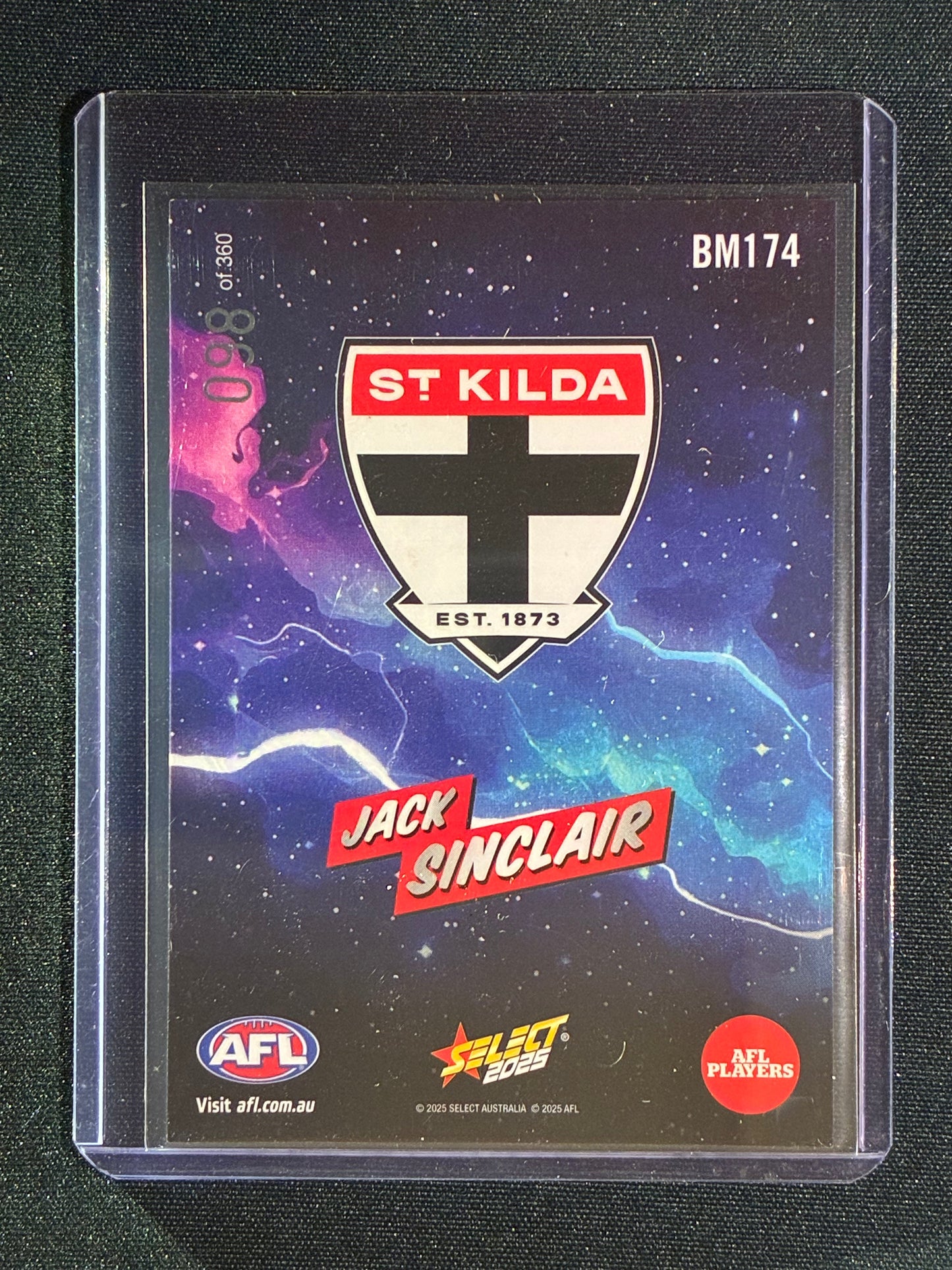 2025 Select Footy Stars JACK SINCLAIR Booom Boom 098/360 #174